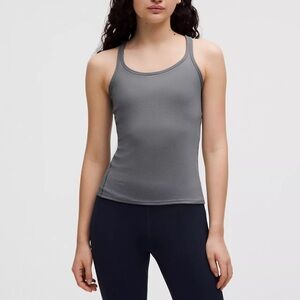 Lululemon hold tight thin strap Racerback tank grey size 14 NWT!